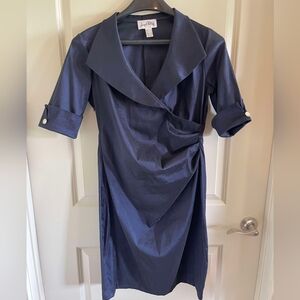 Vintage Joseph Ribkoff plus size Navy Blue Dress